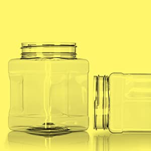 Plastic Square Grip Storage Jar, Candy Buffet Containers, Food Jar, Cosmetic Jar, Spice jar, juice sauce bottle 3