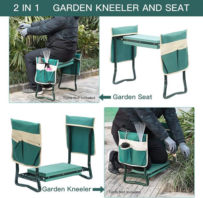 Garden Kneeler And Seat With Tool Pouch, Portable Folding Garden Stool, Heavy Duty Gardening Kneeling Bench 15