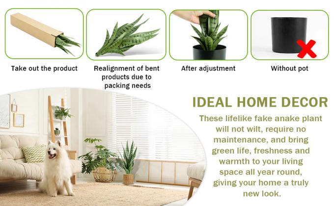 Artificial Plant Faux Snake Plant Artificial Snake Plant Fake Snake Plant Faux Sansevieria Plant 