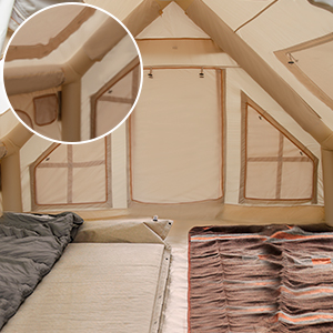 large space inflatable camping tent for family