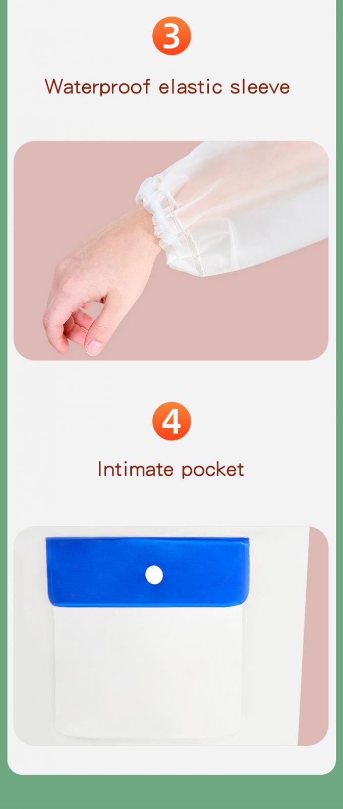 Kids Waterproof Raincoat, Children'S Raincoat Transparent Poncho, Students in school bag raincoat hooded animation 9