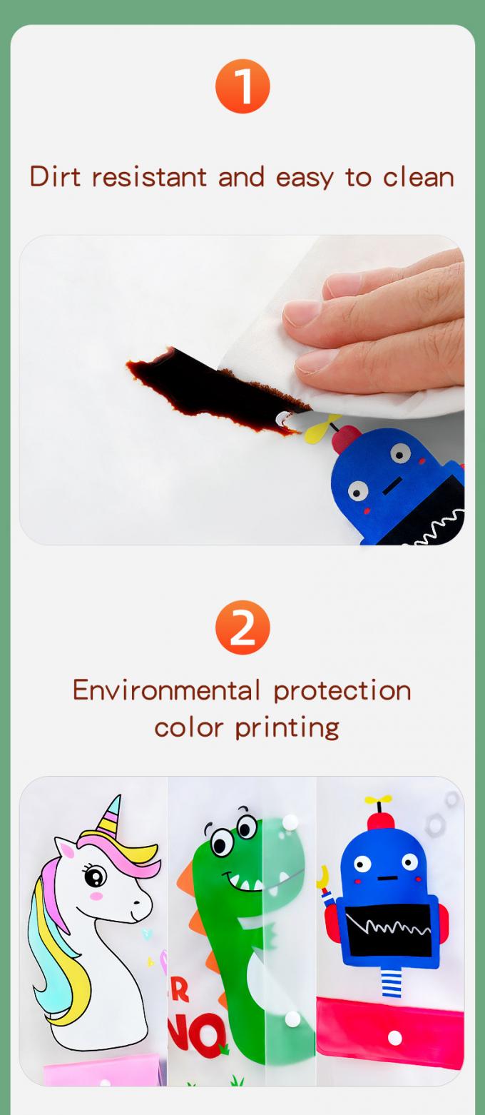 Kids Waterproof Raincoat, Children'S Raincoat Transparent Poncho, Students in school bag raincoat hooded animation 8