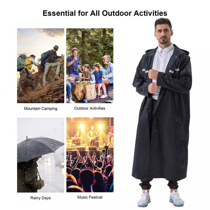 Long Raincoat, Men Rainwear, Motorcycle Riding Recycle Non-disposable Durable Rain Gear Ponchos Raincoats, thick suit 10