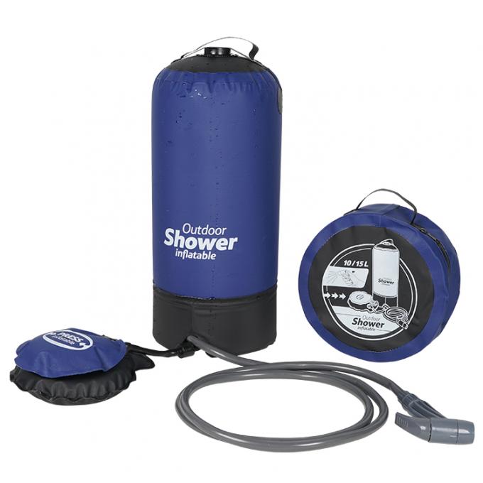 Outdoors Camping Hiking Pressure Shower Hiking Gear Portable Shower Bag, Travel Shower, Pump Pressure Inflatable 8