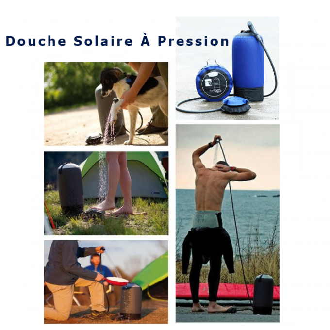 Outdoors Camping Hiking Pressure Shower Hiking Gear Portable Shower Bag, Travel Shower, Pump Pressure Inflatable 10