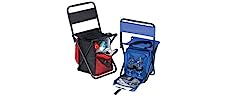 Folding Stool Backpack Insulated Cooler Bag, Collapsible Camping Hunting Fishing Multifunction Chair Front Pocket 15
