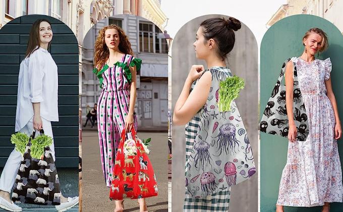 compact reusable grocery bags