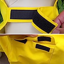 6.Adjustable Velcro Belly Strap and two pockets for storage if needed.