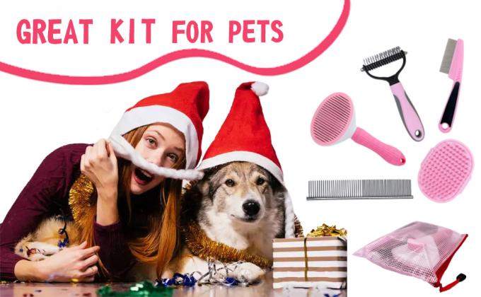 Dog grooming brush kit a+5