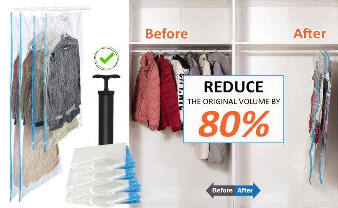 Space Saving hanging Bags vacuum bag home storage closet