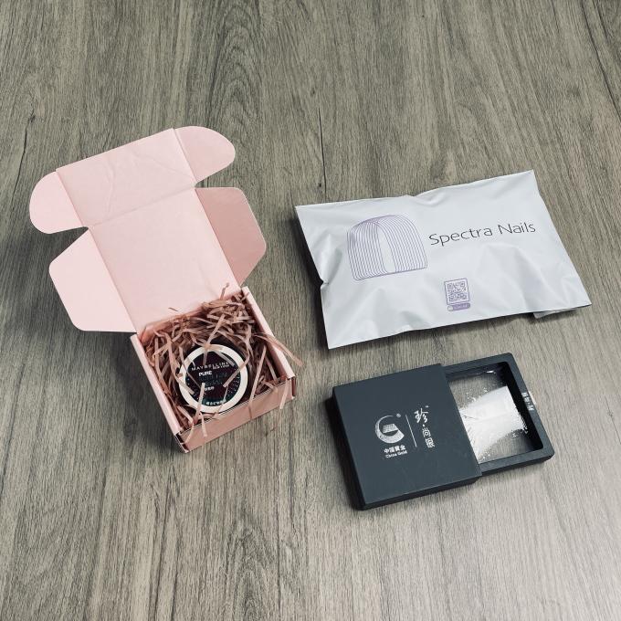 Corrugated Lipstick Mailer Box With Logo, Pink Mailing Paper Box For Packaging, Custom Logo Cosmetic Packaging Ship 0