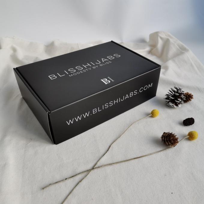 Custom Logo Luxury Soft Touch Coruggated Black Paper Packaging Gift Box Cosmetic Bottle Cardboard Packing Box 0