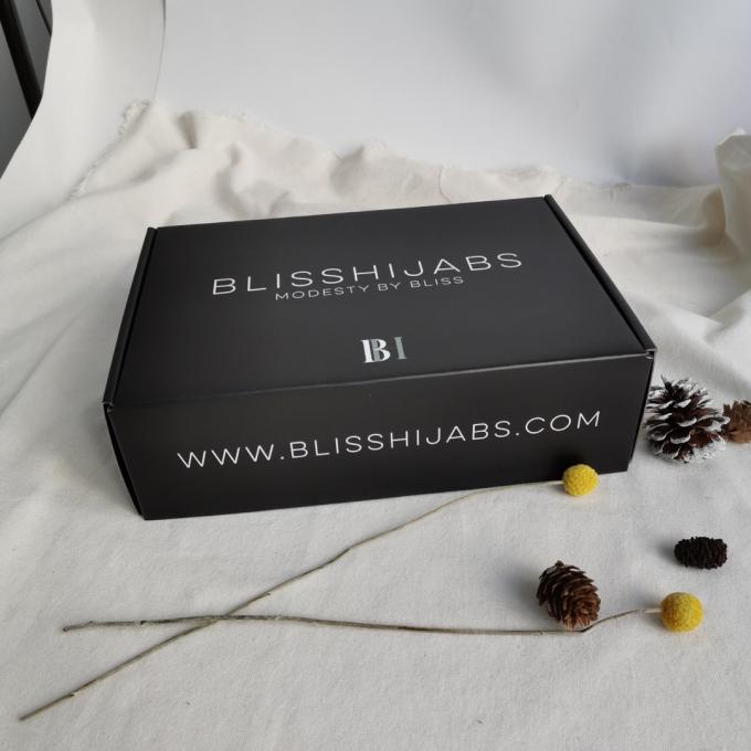 Custom Logo Luxury Soft Touch Coruggated Black Paper Packaging Gift Box Cosmetic Bottle Cardboard Packing Box 3