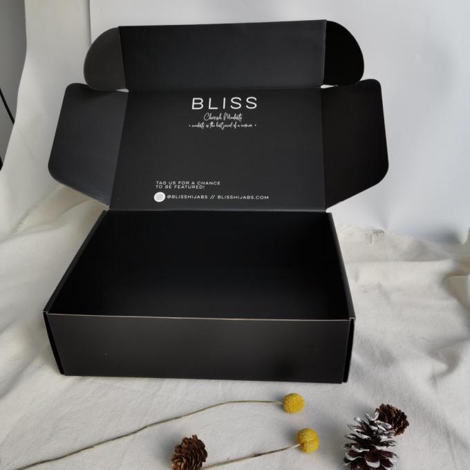 Custom Logo Luxury Soft Touch Coruggated Black Paper Packaging Gift Box Cosmetic Bottle Cardboard Packing Box 4