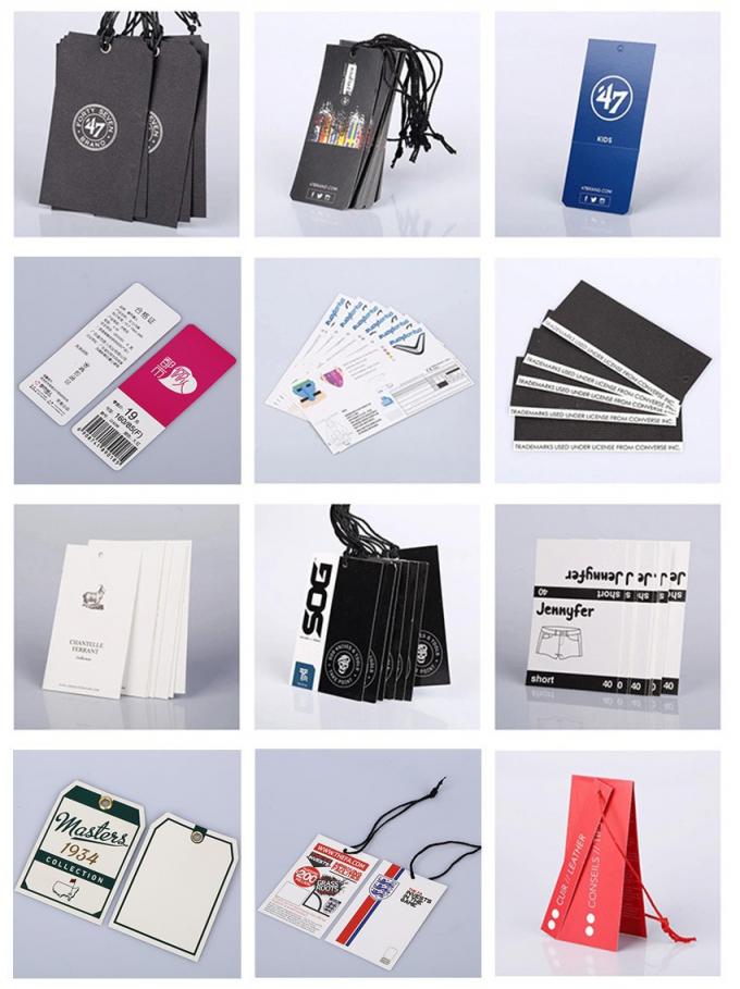 Luxury Custom Logo Clothing Tags With Your Own Logo Foil Printing/Private Swing Tags For Clothing 17