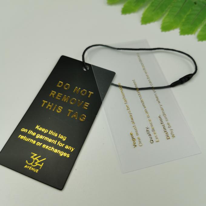 Gold Foil Printed Hangtag High Quality Custom Paper Brand Apparel Product Tags, Logo Pink Tag String Clothing Hangtag 3
