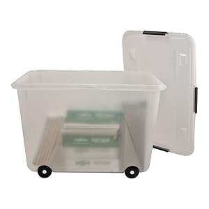 Bulk Storage Boxes Thickened extra large rectangular sliding box with wheels for clothing factory delivery and transport 3