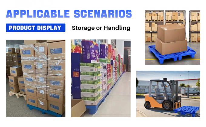 Wholesale Euro Standard HDPE Grid Plastic Pallets 1200x1000MM Nine Feet Lightweight Stackable For Warehouse 0