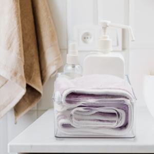 Stackable Refrigerator Organizer Bins Clear Kitchen Organizer Container Bins With Handles Plastic Bags For Pantry, Cabinets, Shelves, Drawer, Freezer - Food Safe 3