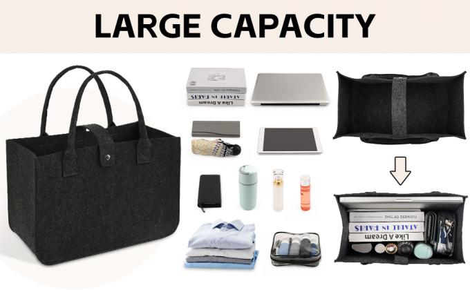 Shopping Felt Bag With Handles Grocery Tote Bags For Grocery Shopping Travel Study Gym Lunch Bag Commuter Handbags Book Storage Bags Eco-Friendly Bags 1