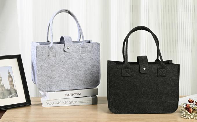 Shopping Felt Bag With Handles Grocery Tote Bags For Grocery Shopping Travel Study Gym Lunch Bag Commuter Handbags Book Storage Bags Eco-Friendly Bags 2