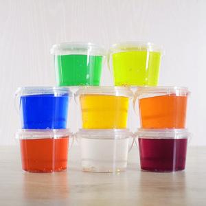 2000ml Clear 2L Large Fruit Cups Bucket Food Storage Containers Box 64oz PP Plastic Boba Milk Tea Beer Drink Pail With Handle 3