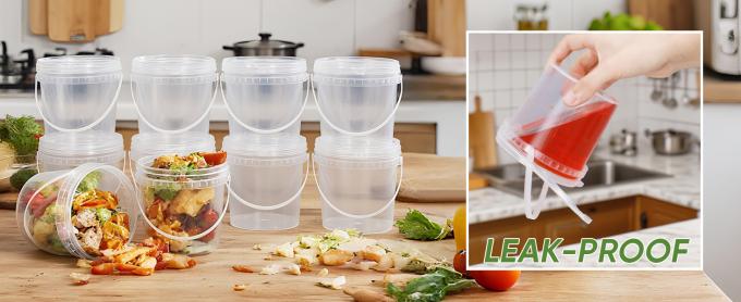 Disposable PP Clear Party Mick Tea Bucket 1000ml Plastic Cup With Handle And Lid For Juice Manufacturer Cheap Square Clear Custom Printed Candy Popcorn Cookie Plastic Bucket With Lid 0