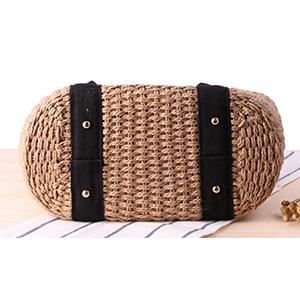 Straw Beach Tote Bag Large Summer Handmade Woven Tote Bag For Women Boho Woven Bags For Summer Vacations Pool Holiday Travel Women Small Straw Bags Summer Beach Tote Bag Handmade Woven Hobo Purse 3