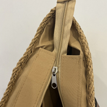 Raffia Paper Rope Crochet Straw Bag for Seaside Vacation Trips Shopping Handmade Large Crocheted Raffia Straw Tote Bag With Stone Closure OEM Bohemian Leather Fashion Women Vintage Casual 1