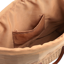 Raffia Paper Rope Crochet Straw Bag for Seaside Vacation Trips Shopping Handmade Large Crocheted Raffia Straw Tote Bag With Stone Closure OEM Bohemian Leather Fashion Women Vintage Casual 2