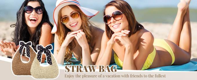 Crochet Raffia Knot Handbags Summer Beach Straw Knot Bag Fashion Summer High Quality Ladies Crochet Raffia Straw Beach Bag Tote Bag Striped Big Hand Bags 3