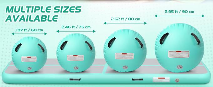 Inflatable Gymnastics Air Roller Set, Tumble Rolling Air Roller Gymnastics Barrel With Electric Pump For Kids Adults Home Outdoor Gymnastic Training Cheerleading Yoga 0