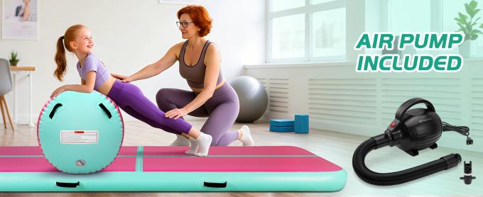 Inflatable Gymnastics Air Roller Set, Tumble Rolling Air Roller Gymnastics Barrel With Electric Pump For Kids Adults Home Outdoor Gymnastic Training Cheerleading Yoga 3