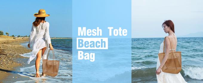 fashion tote bag, beach bag, Hot Sale Large Custom Logo Insulated Tote Foldable Bolso De Playa Eva Mesh Beach Bag Shoulder Handbag Beach Storage Bag 0