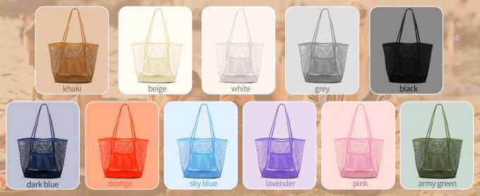 fashion tote bag, beach bag, Hot Sale Large Custom Logo Insulated Tote Foldable Bolso De Playa Eva Mesh Beach Bag Shoulder Handbag Beach Storage Bag 2