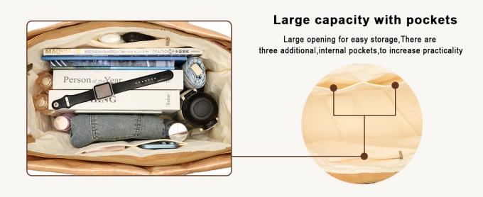 Sustainable Recyclable Tote Bag For Women, TPU Waterproof And Tyvek Paper Material Casual Shoulder Bag Handbag For Work, Travel, Gym 1