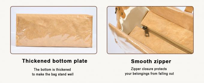 Sustainable Recyclable Tote Bag For Women, TPU Waterproof And Tyvek Paper Material Casual Shoulder Bag Handbag For Work, Travel, Gym 3