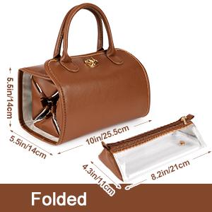 DuPont Travel Folding Storage Cosmetic Bag, pu lether Travel Makeup Organizer Bag, Foldable Toiletry Bag With Detachable Pouches, Large Capacity 4-In-1 Roll-Up Cosmetic Storage With Handle For Women 3