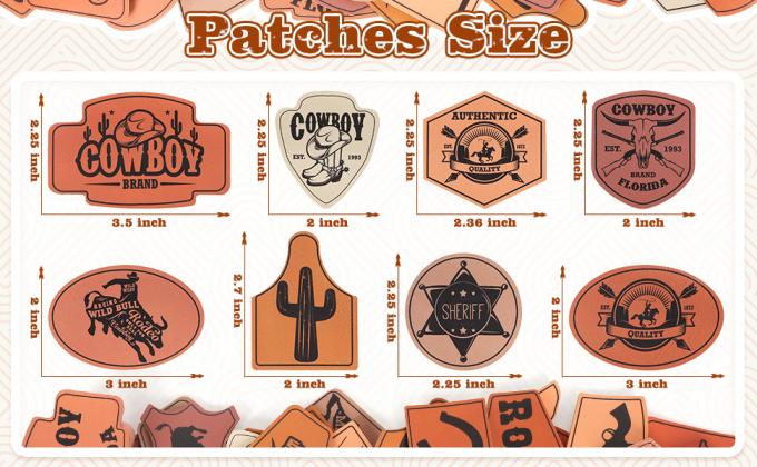 Best Supplier China Manufacturer Hot Sale Debossed Leather Logo Name Label Iron On Sew On Custom Leather Patch For Caps Hats Jeans 2