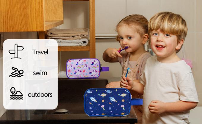 Galaxy-Purple Travel Toiletry Bag, Waterproof Hanging Wash Bag Toiletries For Girls, Kid Travel Toiletry Bag Kit Makeup Case Cosmetics Organizer for Men Women 4