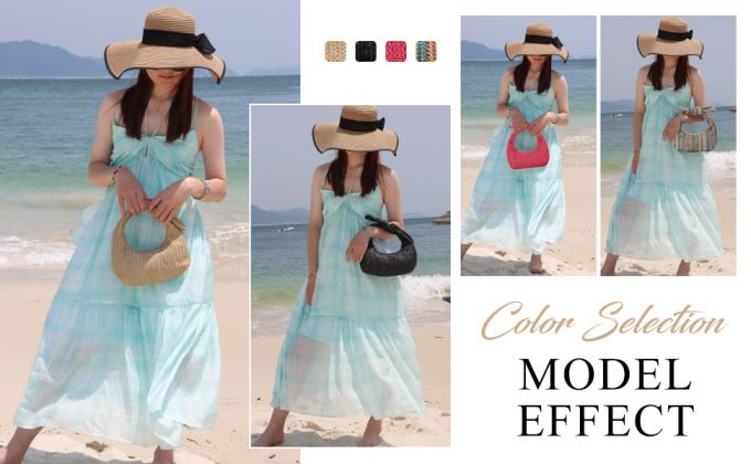 clutch bag, handy bag, handbag, handle bag, Portable Straw Makeup Toiletry Wash Bag Factory OEM Travel Hollow Out Knitted Cosmetic Carry Clutch Pouch Bag Gift 3