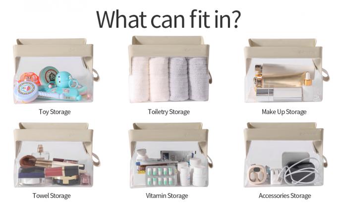 Biodegradable recyclable sustainable Clear Travel Toiletry Bag With Magnetic Closure, Makeup Bag For Women And Men, Cosmetic Bag For Travel 2