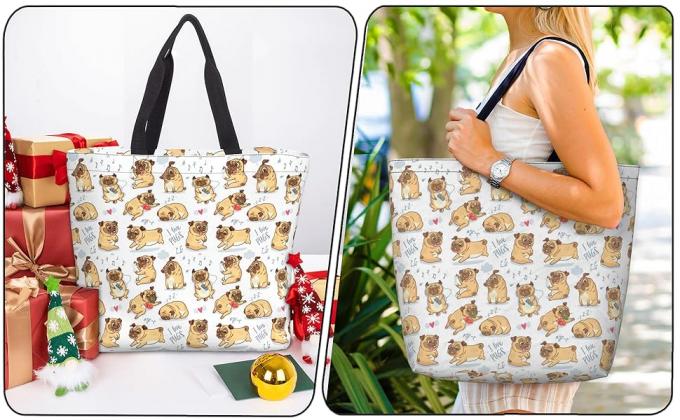 New Fashion Canvas Beach Bag Women'S Shoulder Bag Simple Tote Bag Large Capacity Shoulder Handbag Purchase 3