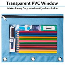 Pencil Case Large Capacity Pencil Pouch Aesthetic Pencil Box For Office Stationery Organizer, Simple Sturdy Multifunctional Pencil Bag Pencil Pouches for 3 Ring Binder, Smooth Zipper 3