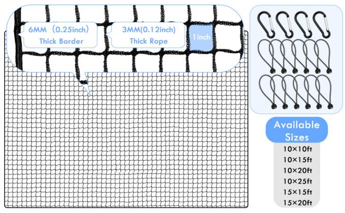 Golf Practice Net, Sports Practice Barrier Net, Heavy Duty Ball Netting Golf Hitting Net, 100% Virgin HDPE Knotless Sport Net Quality Plastic Field Fencing For Outdoor Baseball Football Practices 2