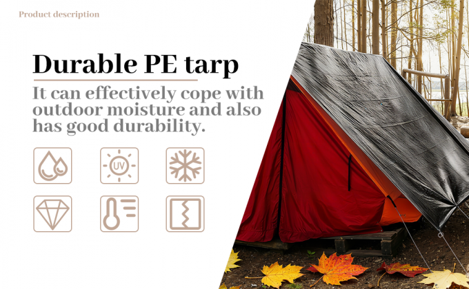 Manufacturer PE Tarpaulin Cover Waterproof Outdoor Plastic Fish Pond Fabric Hay Cover Plain PE Tarpaulin For Car Use Heavy Duty Tarp 8x10FT,5 Mil-Multipurpose Waterproof Poly Tarpaulin with Reinforced 0