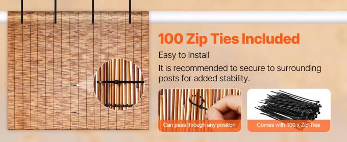 Hot Selling Reed Fence Roll Artificial Bamboo Fence Panel Natural Reed Fencing, 4ft X 16.4 Ft, Decorative Bamboo Privacy Screen,Reed Fence Roll Patio Decorative Fences Reed Screen Curtain For Garden 0