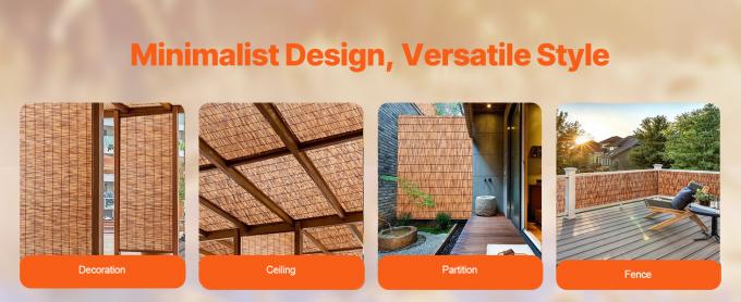 Hot Selling Reed Fence Roll Artificial Bamboo Fence Panel Natural Reed Fencing, 4ft X 16.4 Ft, Decorative Bamboo Privacy Screen,Reed Fence Roll Patio Decorative Fences Reed Screen Curtain For Garden 1