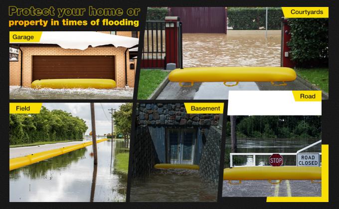 Flood Barriers For Home Reusable Flood Prevention Barriers Water Barrier For Flooding PVC Flood Bags Sandbag Alternative PVC Water Diversion Tubes With Fixed Handle (6 Ft X 20 In X 12 In) 5