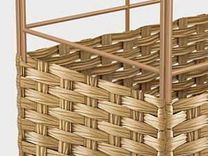 Laundry Hamper With Lid, 23.8 Gallon (90 L) Synthetic Rattan Clothes Laundry Basket With Lid And Handles, Foldable, Removable Liner, Goose Yellow 4